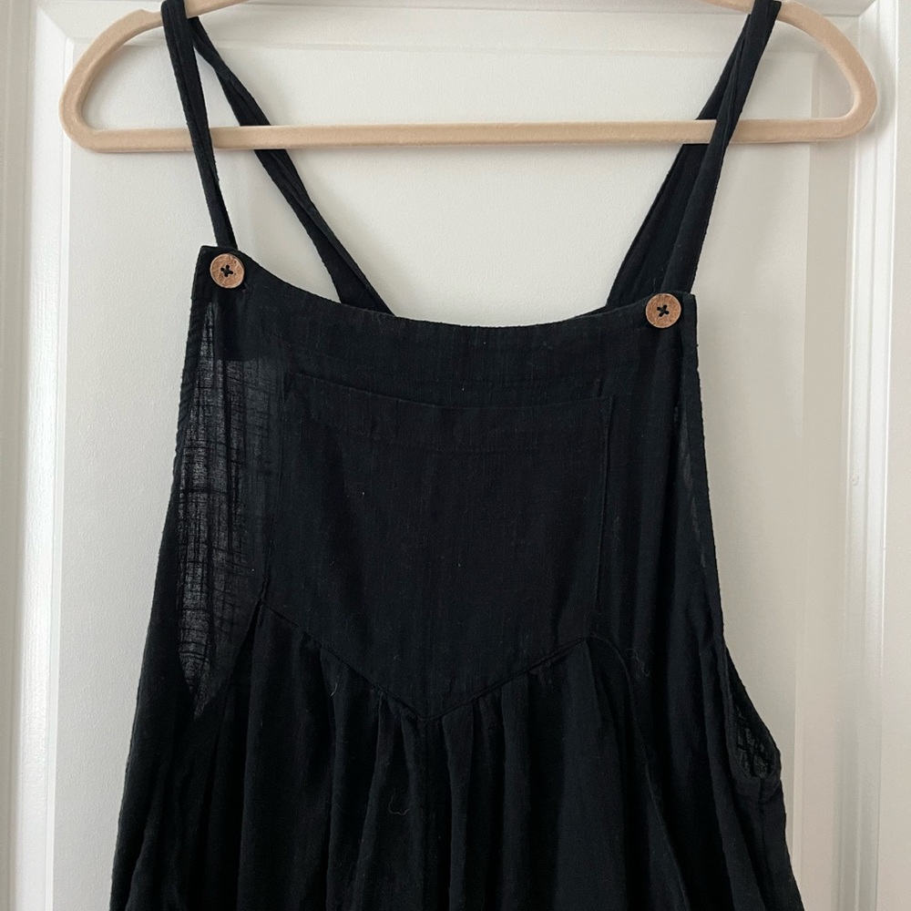 Natural Life Black Overall Jumpsuit